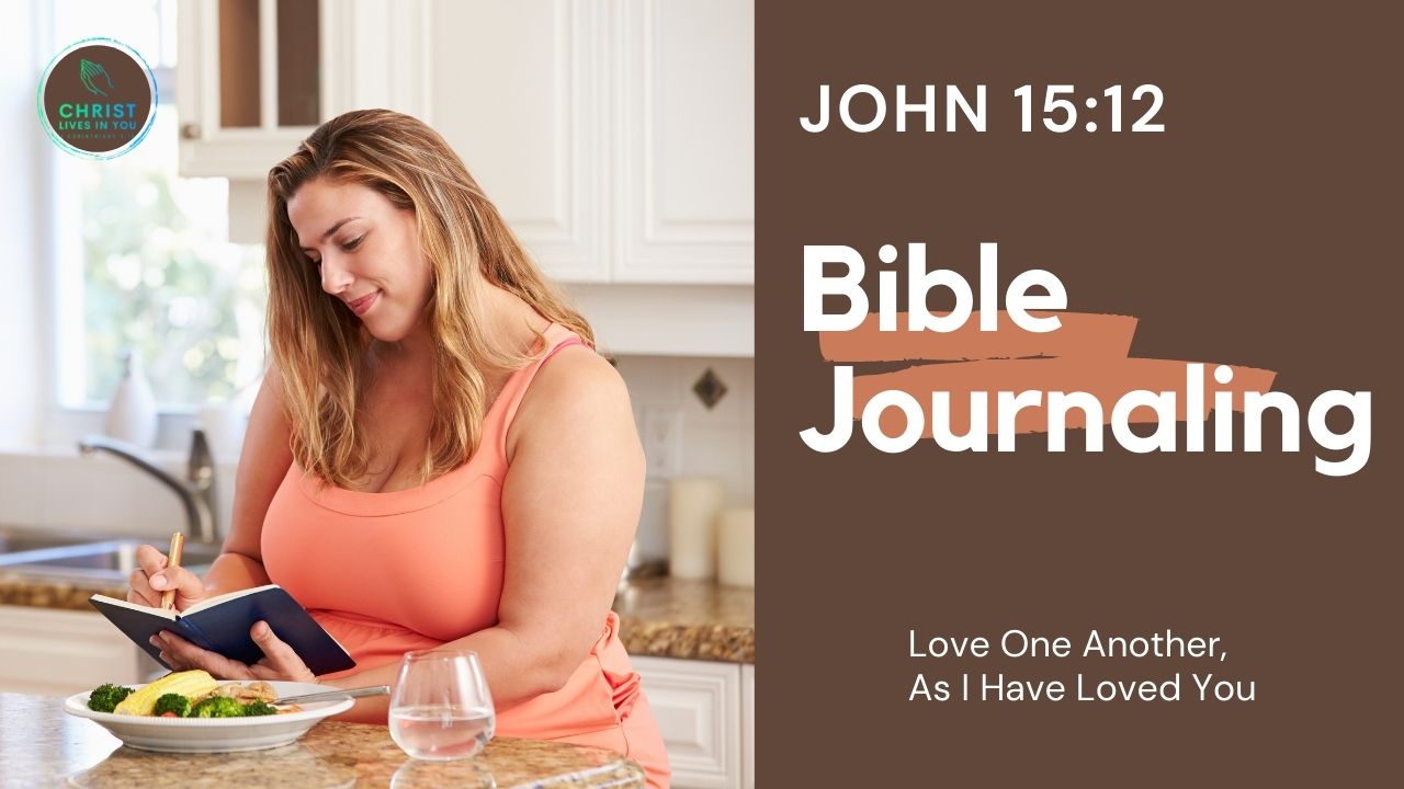 A woman sits at the kitchen table and journals